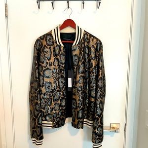 🔥Sample Collins Bomber in Python Sequins 🔥